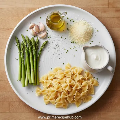 Creamy Pasta With Asparagus - cooking process