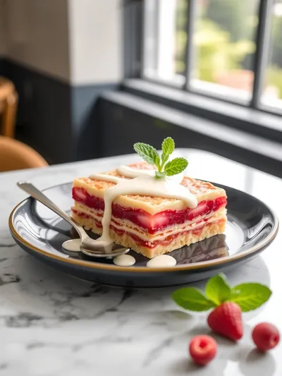 Creamy Rhubarb Custard Bars – Easy Spring Dessert - cooking process