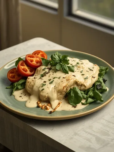 Creamy Tuscan Chicken - ready to serve