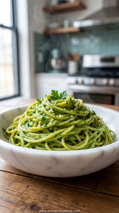 Creamy Vegan Spinach Garlic Pasta