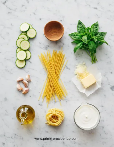 Creamy Zucchini Pasta - cooking process