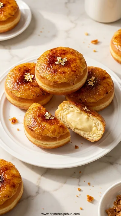 Creme Brulee Fluffy Baked Donuts