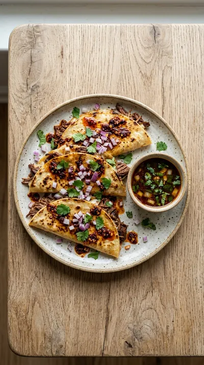 Chili Crisp Birria Quesadillas – Easy Weeknight Meal - cooking process