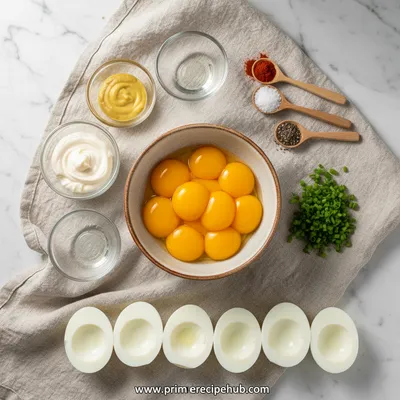 Easy Classic Deviled Eggs - cooking process
