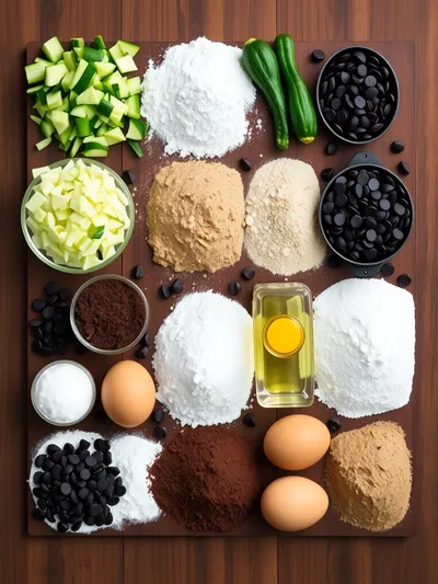 Double Chocolate Zucchini Bread Recipe - ingredients preparation