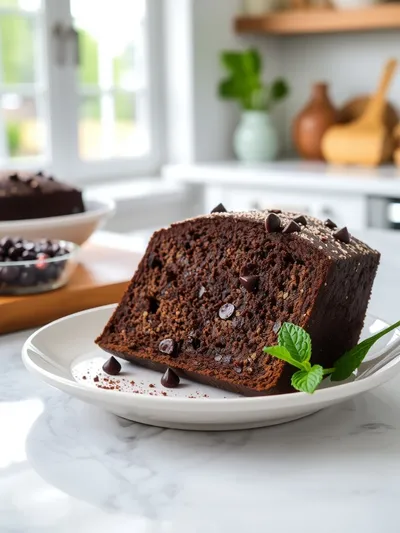 Double Chocolate Zucchini Bread - cooking process