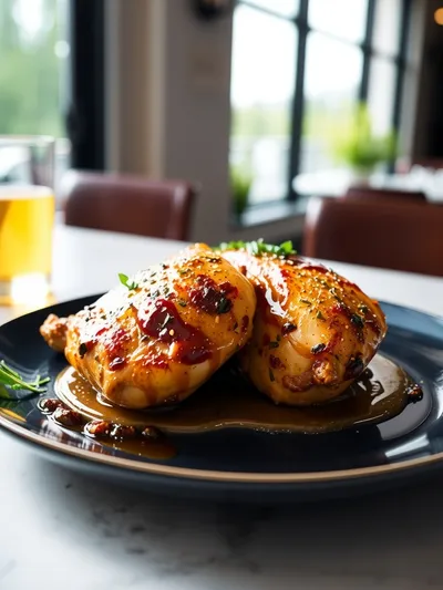 Double Crunch Honey Garlic Chicken Breasts - cooking process