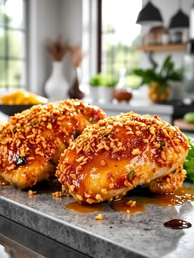 Double Crunch Honey Garlic Chicken Breasts