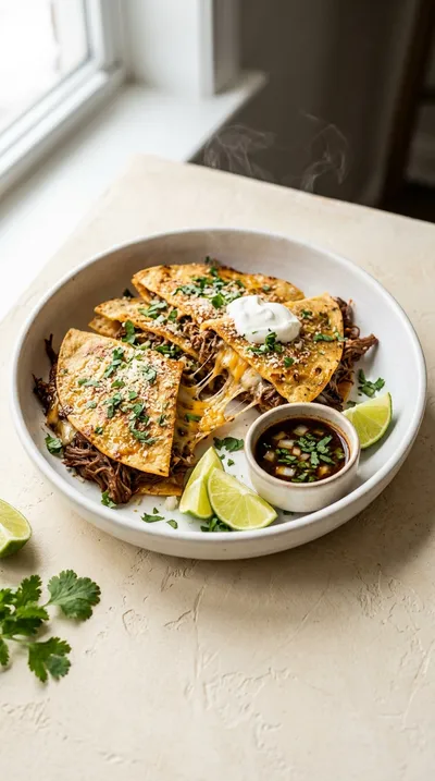 Garlic Parmesan Birria Quesadillas