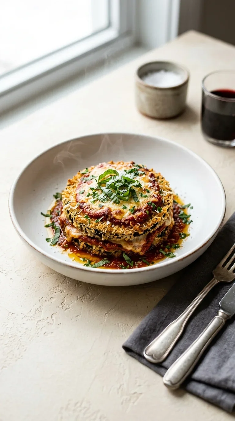 Crispy Baked Eggplant Parmesan
