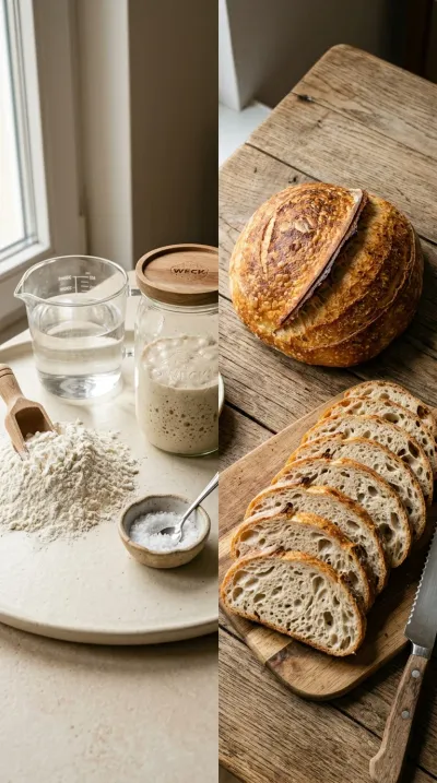 Beginner-Friendly Sourdough Bread - ready to serve