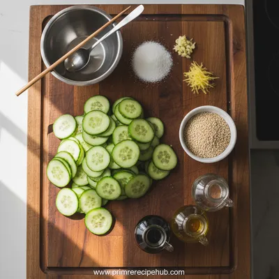 Easy Asian Cucumber Salad - cooking process