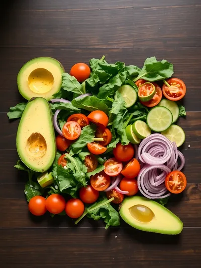 Easy Avocado Salad - ingredients preparation