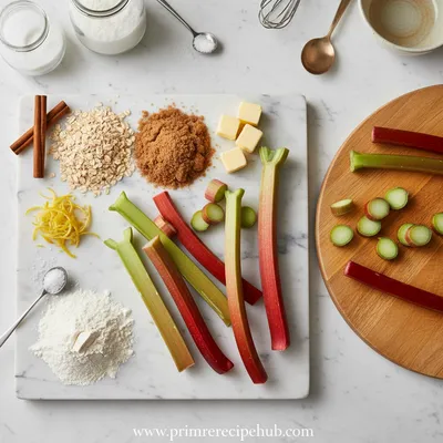 Easy Rhubarb Crisp - cooking process