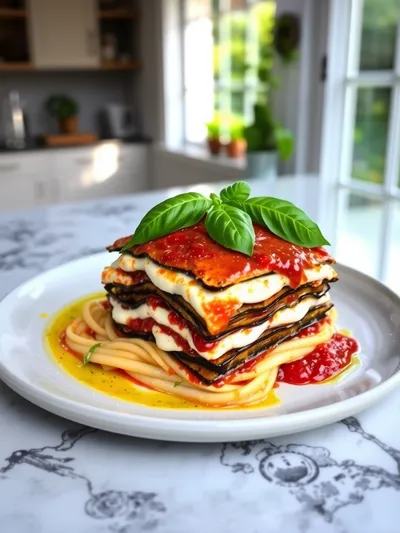 Eggplant Lasagna: Rich, Cozy, Full‑Flavor Dish - ready to serve