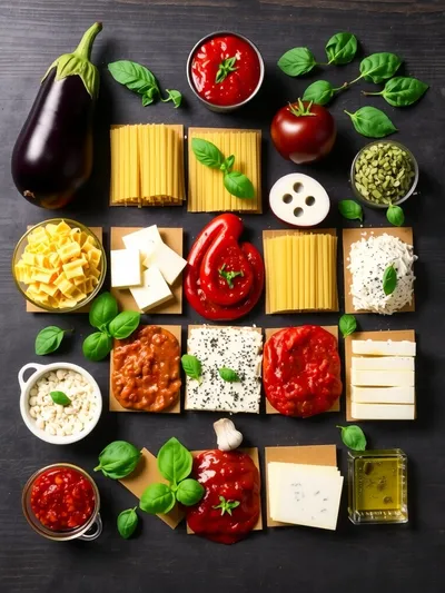 Eggplant Lasagna: Rich, Cozy, Full‑Flavor Dish - ingredients preparation