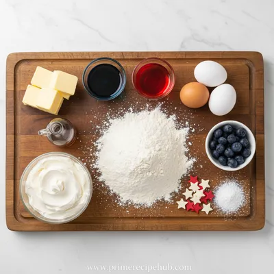 Flag Cake - cooking process