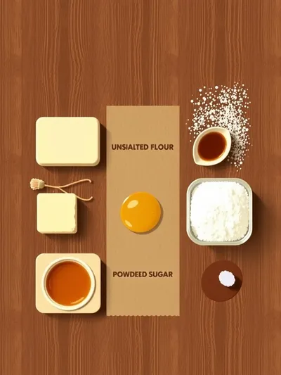 Flower Jam Thumbprint Cookies - ingredients preparation