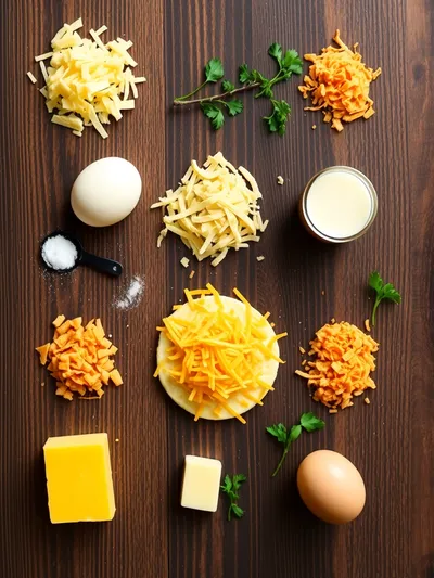 Fluffy Cheesy Omelette - Melt-In-Your-Mouth Breakfast - ingredients preparation