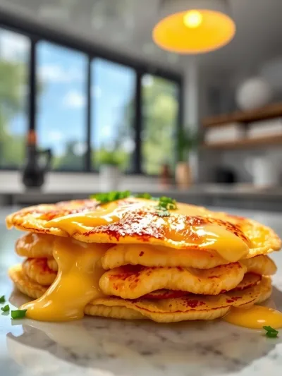 Fluffy Cheesy Omelette - Melt-In-Your-Mouth Breakfast