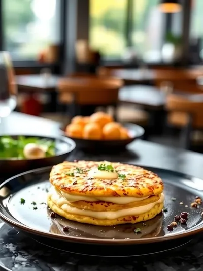 Fluffy Cheesy Omelette - Melt-In-Your-Mouth Breakfast - cooking process