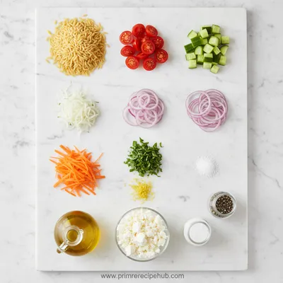 Fresh Spring Orzo Pasta Salad - cooking process