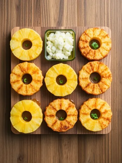 Fried Pineapple – Sweet Crisp Appetizer - ingredients preparation