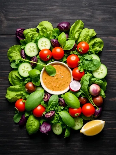 Garden Salad – Fresh Summer Recipe - ingredients preparation