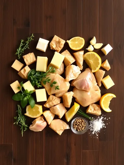 Garlic Butter Chicken Recipe - ingredients preparation