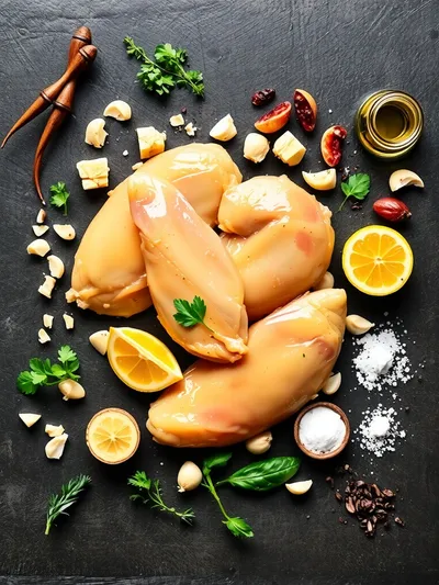 Garlic Chicken Recipe - ingredients preparation