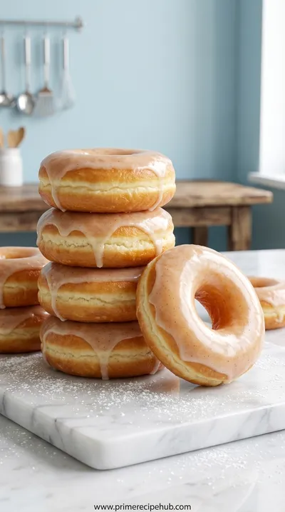 Glazed Donuts with Milk Bread Dough