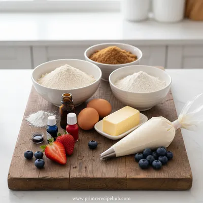 Gluten-Free American Flag Cake - cooking process