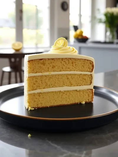 Gluten-Free Lemon Velvet Cake - ready to serve