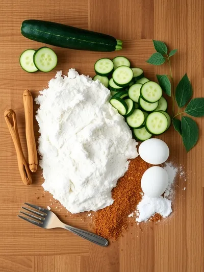 Gluten Free Zucchini Bread - ingredients preparation