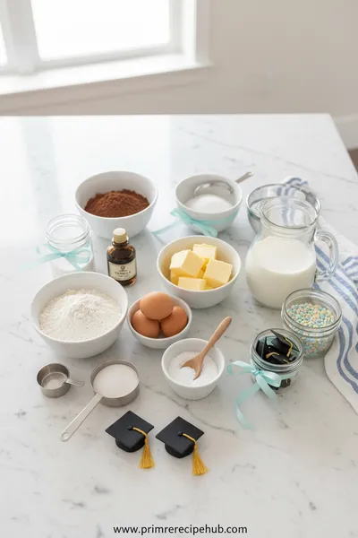 Graduation Cake Recipe - ingredients preparation