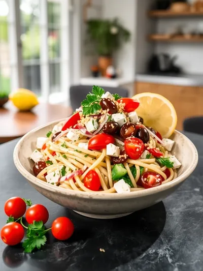 Greek Pasta Salad - ready to serve