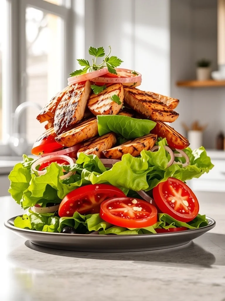 Grilled Chicken Salad with Sweet Onion Dressing