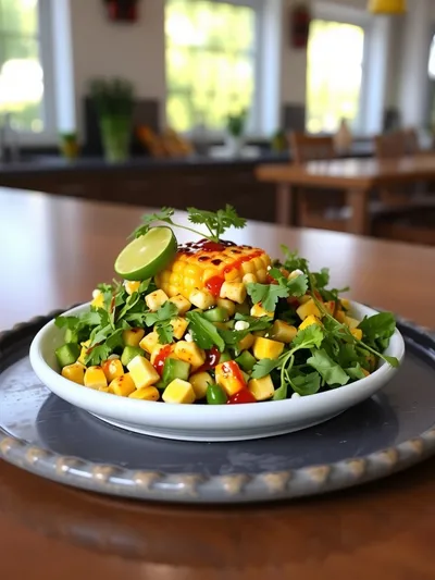 Grilled Corn Salad - cooking process