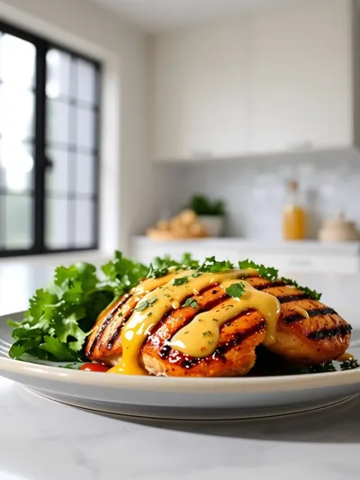 Grilled Salsa Verde Pepper Jack Chicken