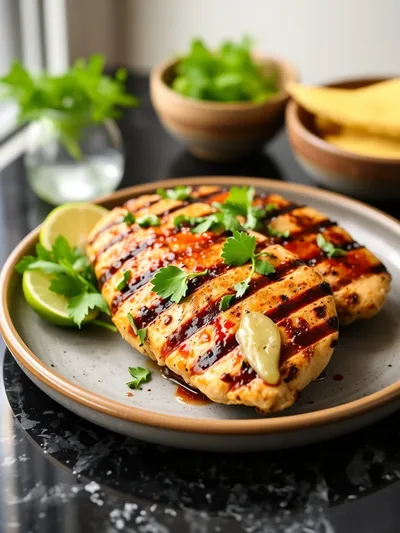 Grilled Salsa Verde Pepper Jack Chicken - ready to serve