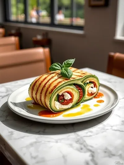 Grilled Zucchini Rollups Stuffed With Lemon‑Basil Ricotta - cooking process