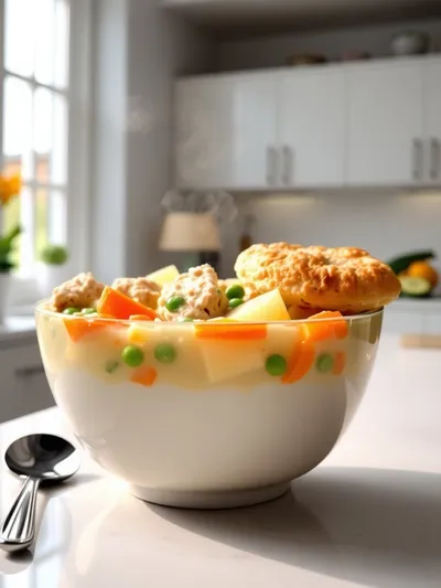 Healthy Chicken Pot Pie Soup
