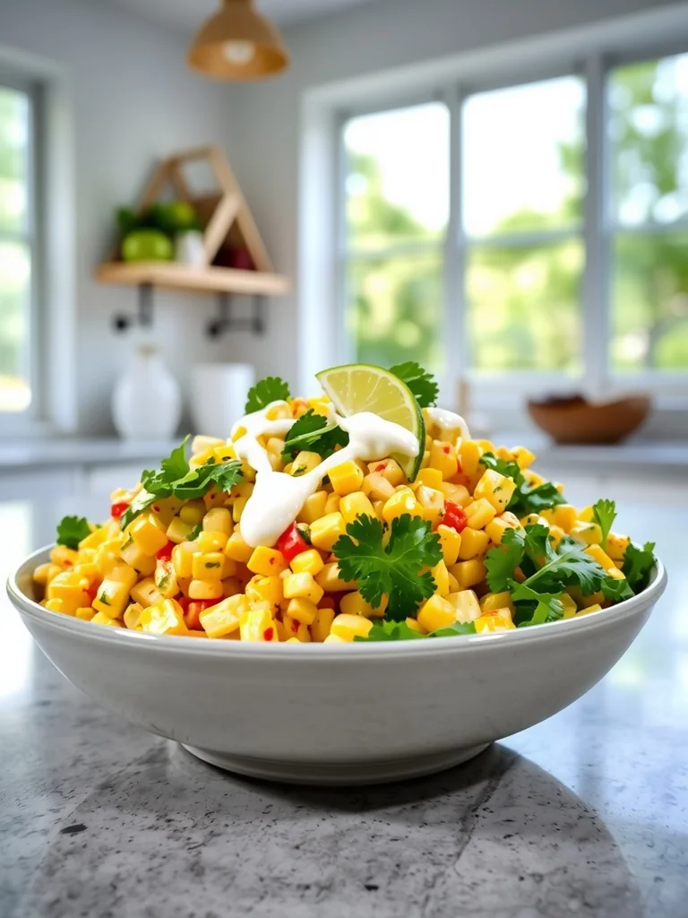 Healthy Street Corn Salad with Greek Yogurt