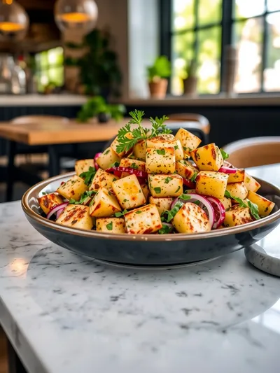 Herbed Roasted Potato Salad - cooking process