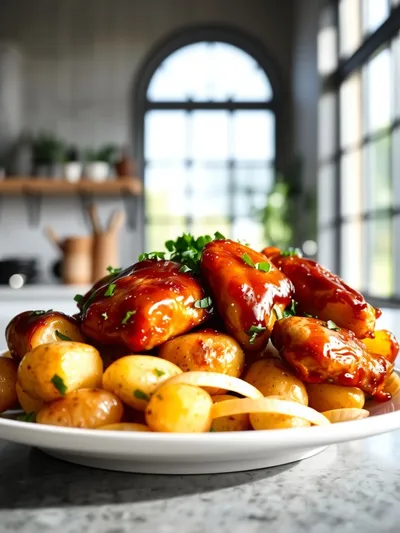 Honey BBQ Chicken Potatoes – Easy Healthy Dinner