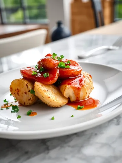 Honey BBQ Chicken Potatoes – Easy Healthy Dinner - ready to serve