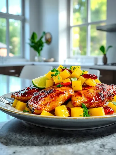 Honey Lime Chicken With Mango Salsa
