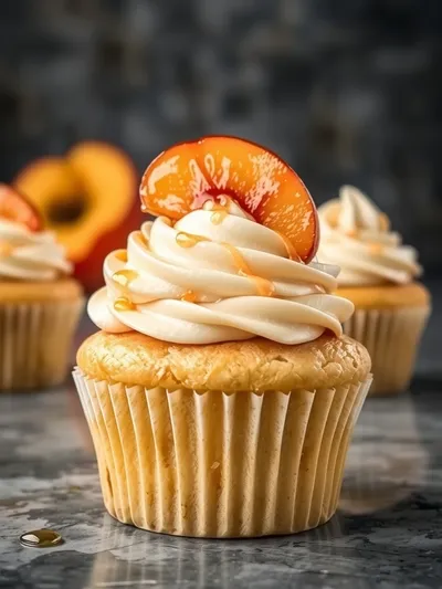 Honey Peach Cream Cheese Cupcakes Recipe