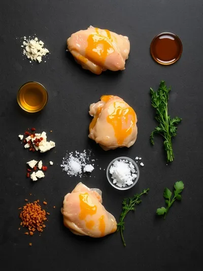 Hot Honey Feta Chicken - ingredients preparation
