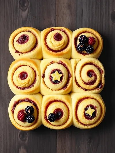 Huckleberry Lemon Sweet Rolls - ingredients preparation